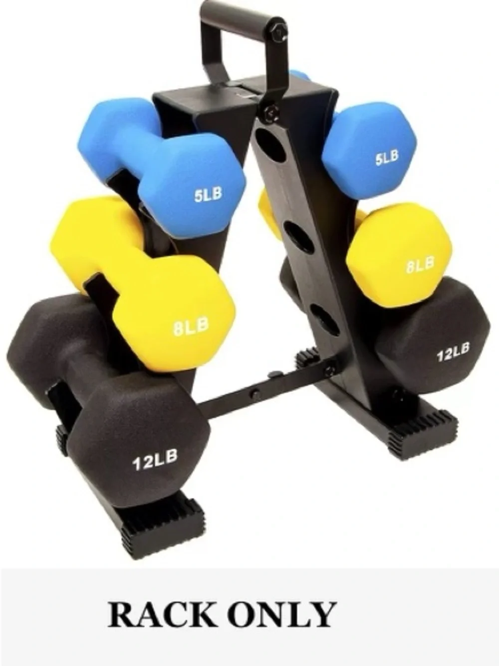 Multipurpose Black Folding Dumbbell Rack Stand - Unbranded